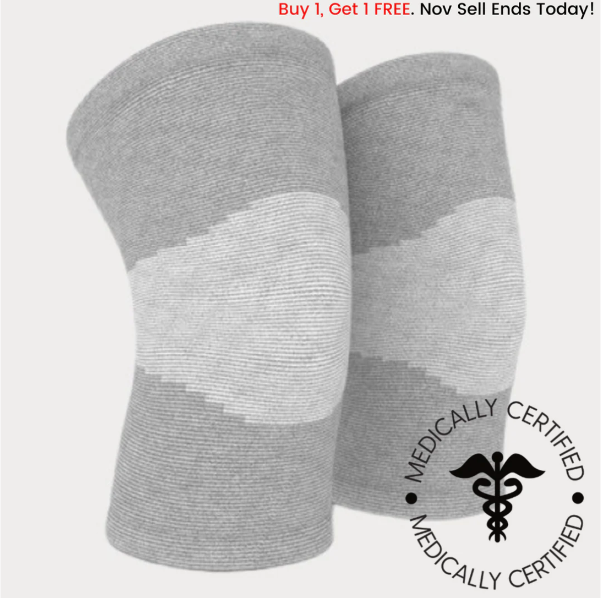 Instant Pain Relief Bamboo Compression Knee Sleeves ( Buy 1, Get 1 FREE. Sell Ends Today! )