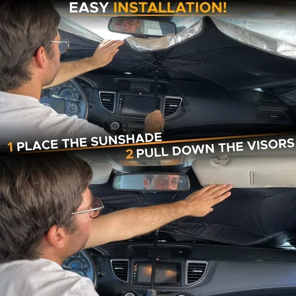 Foldable Car Sun Shade Umbrella - Block Heat UV (Heat Insulation Protection)